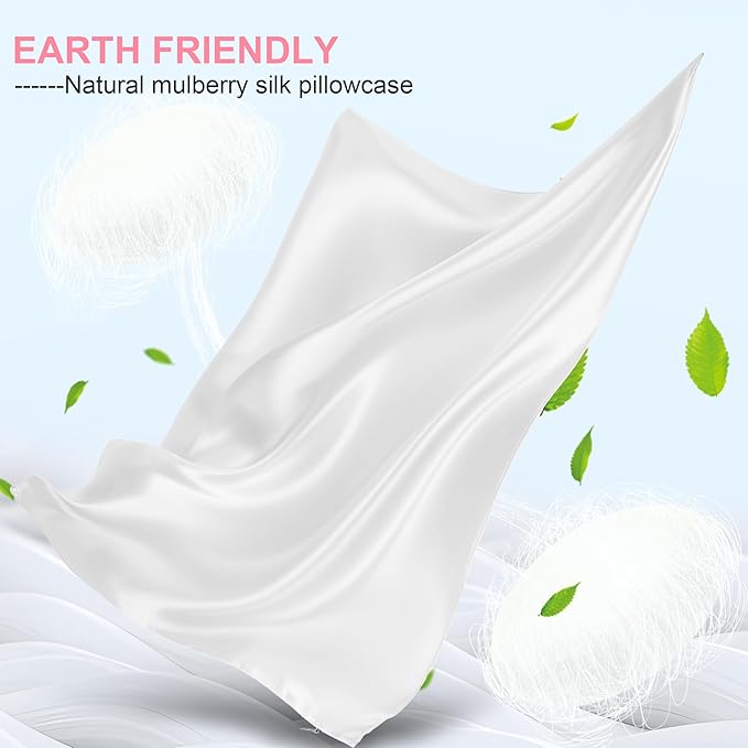 Silk Body Pillow Cover with Zipper, Mulberry Silk Pillow Cases Body Size - Image 2