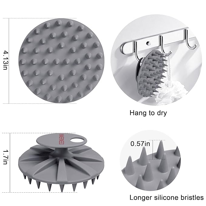 INNERNEED Scalp Massager Shampoo Brush, Wet & Dry Manual Scalp Care Head - Image 2