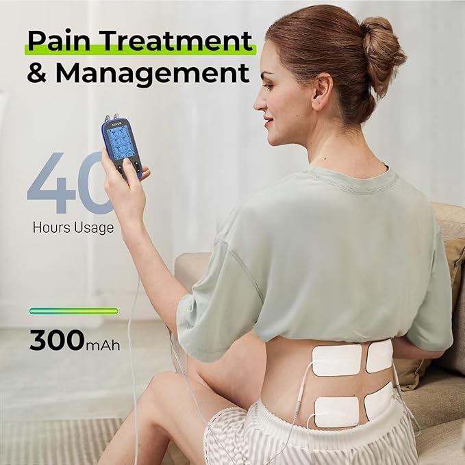 AUVON 3-in-1 TENS Unit Muscle Stimulator, EMS Massage Machine - Image 5