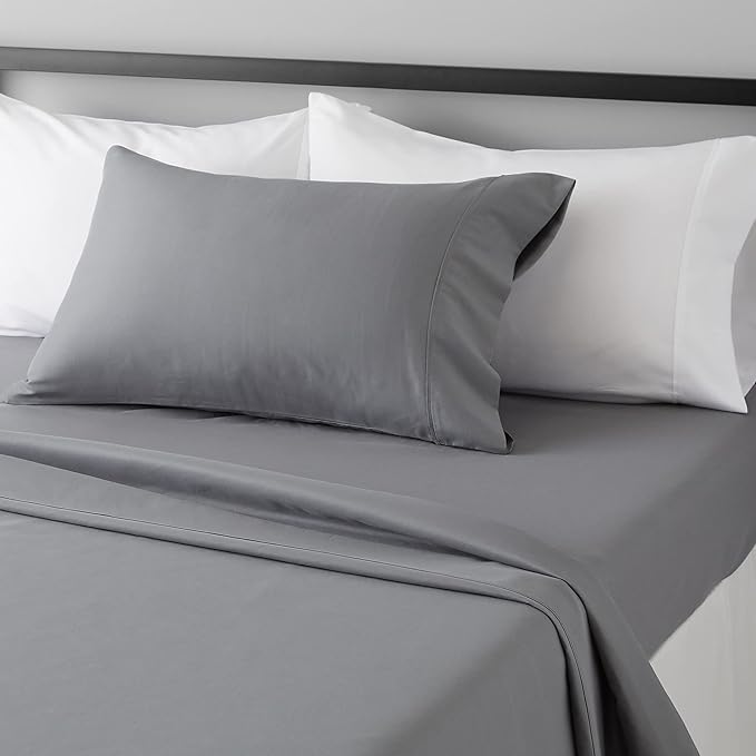 Amazon Basics Lightweight Breathable Brushed Microfiber 3-Piece Bed Sheet Set by AmazonBasics