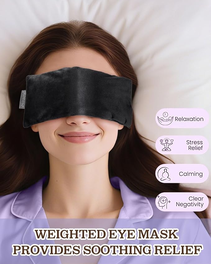 Lavender Eye Pillow for Relaxation, Sleep – Weighted Eye Mask for Headache - Image 2