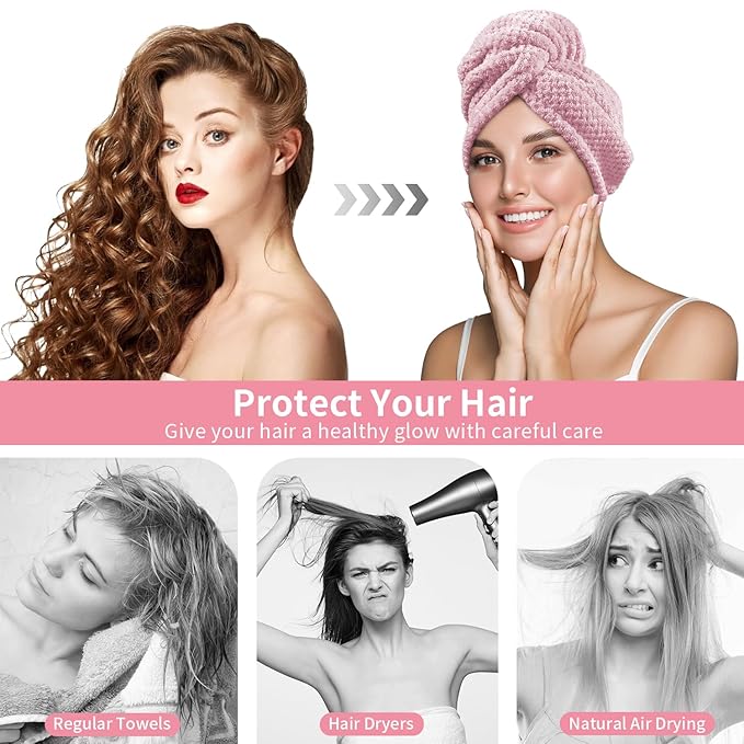 my novel things 3 Pack Hair Towel Wrap - Image 5