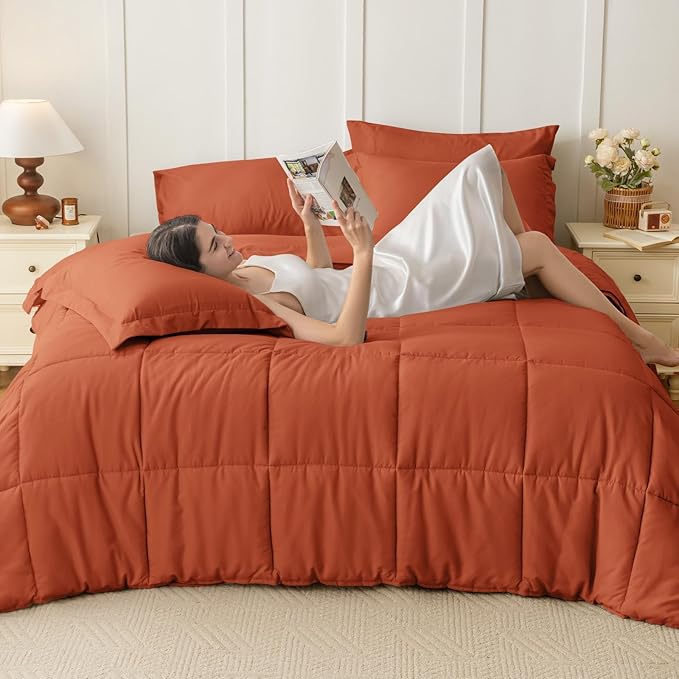 JOLLYVOGUE Queen Comforter Set, Ultra-Soft Bed in a Bag Queen Size 7 Pieces - Image 7