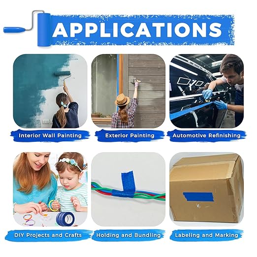 SWRT Blue Painters Tape 2 Inch Wide – 12 Rolls x 55 Yards (660 Total Yards), Clean Removal Masking Tape for Sharp Paint Lines on Walls, Trim & Baseboards, Easy Tear for DIY & Home Renovation Projects