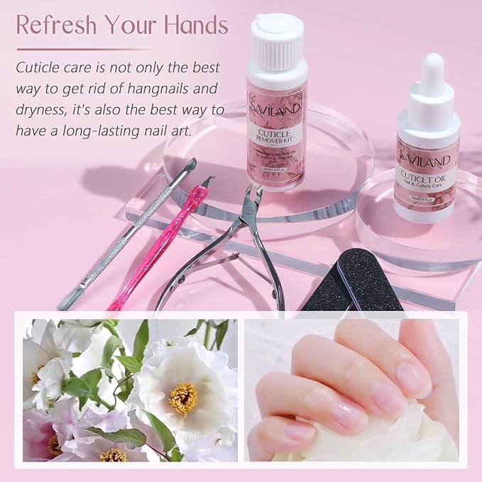 SAVILAND Cuticle Remover and Cuticle Oil Kit – Nail Care Kit - Image 5