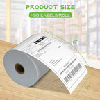 MFLABEL 4x6 Direct Thermal Shipping Labels - 100 Rolls of 450 Labels/Roll, Compatible with Zebra 2844/ZP450/ZP500/ZP505, USPS/FedEx/UPS/Amazon Shipping, Smudge-Resistant & Permanent Adhesive