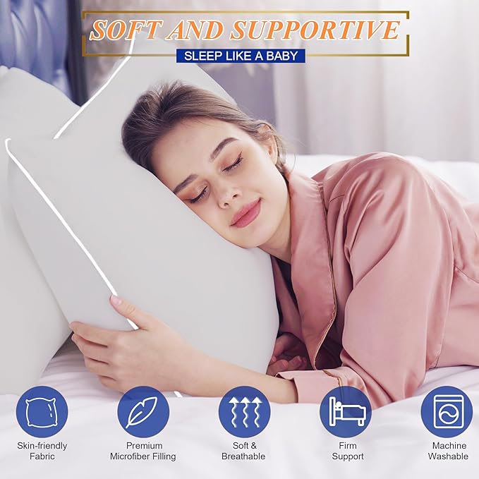 MZOIMZO Bed Pillows for Sleeping- King Size, Cooling Hotel Quality - Image 2