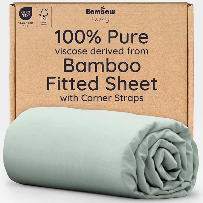 Bambaw 100% Viscose Derived from Bamboo Full Fitted Sheet Only, Soft & Cooling by Bambaw