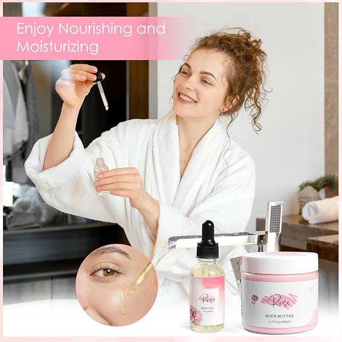 Mother's Day Gifts，Rose Spa Gifts Set, Bath Gifts Set - Image 6