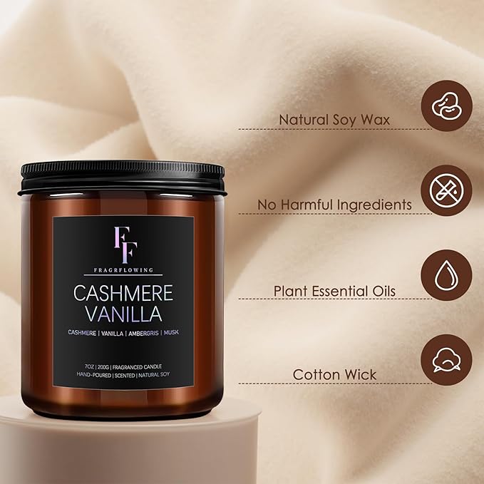 Cashmere Vanilla Scented Candle - Image 3