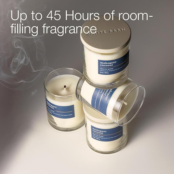 Bath & Body Works Single Wick Candle, Mahogany Coconut Candle, Long-Lasting - Image 5