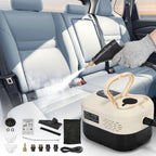 BEAMNOVA Car Steamer Steam Cleaner for Auto Detailing 1.2L (41oz) Water Container Handheld Steam Machine for Cleaning Portable High Pressure Multipurpose Steam Gun, Color Ivory