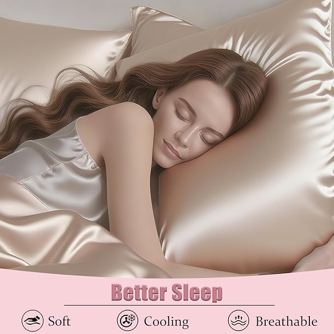 Mulberry Silk Pillow Cases 2 Pack Standard Size - Image 4