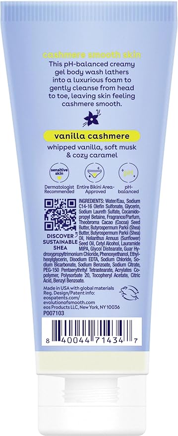 eos Travel Vanilla Cashmere Body Wash- Travel Size Essential, Toiletries - Image 2