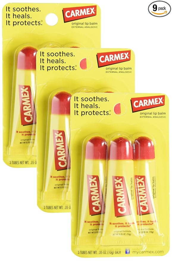 Carmex Original Flavor Moisturizing Lip Balm Tube Value Pack, 0.35 Ounce by Carmex