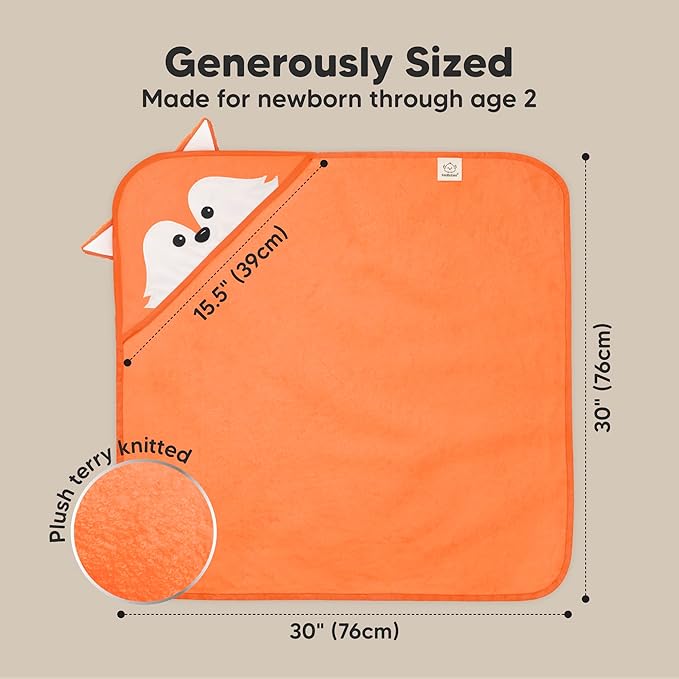 KeaBabies Hooded Baby Towel for Newborn - Image 4