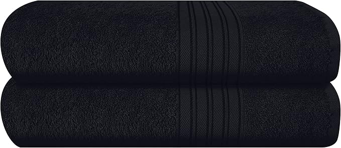 BOUTIQUO 100% Cotton 2 Pack Bath Towel Set 28x55 inches, Eco-Friendly Large by BOUTIQUO