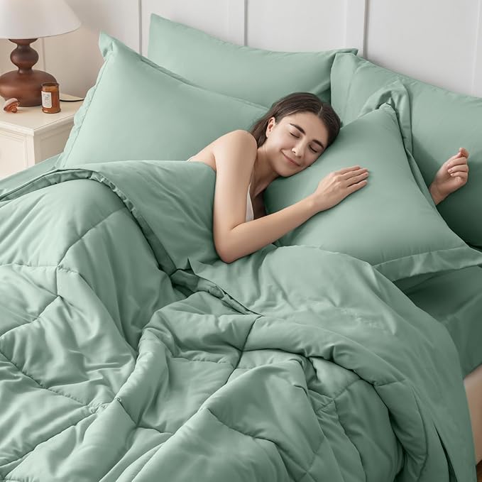 JOLLYVOGUE Full Comforter Set, Ultra-Soft Bed in a Bag Full Size 7 Pieces - Image 6