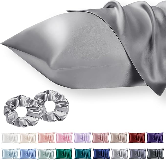 Satin Pillowcase for Hair 2pc, Similar to Silk Pillow Cases, Easier Care Than by Vielit