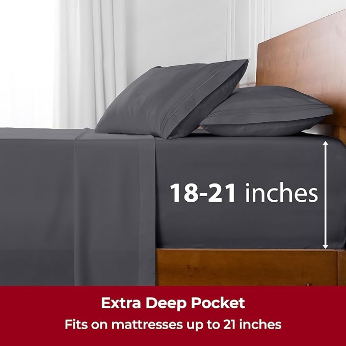 Mellanni Extra Deep Split King Sheets - Image 6