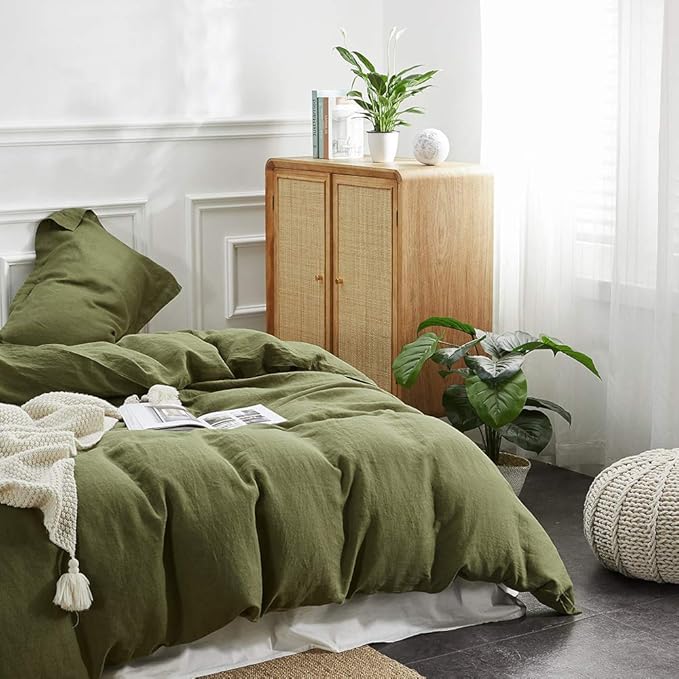 Simple&Opulence 100% Linen Duvet Cover Set 3pcs Basic Style Natural French - Image 8