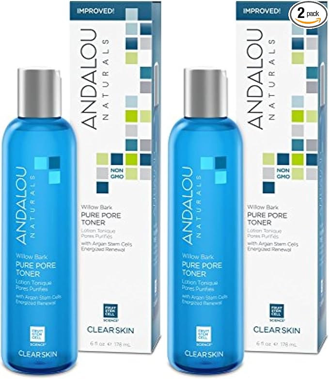 Andalou Naturals Toner Ounces, Willow Bark Pure Pore, 6 Fl Oz by AndalouNaturals