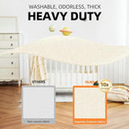 Criusia 6 Pcs Drawer Organizer Clothes - 90 Cells Closet Organizers and Storage for Baby Nursery - Washable Fabric Dresser Organizer Dividers for Sock Underwear Bra Dorm Room Essentials (Beige)