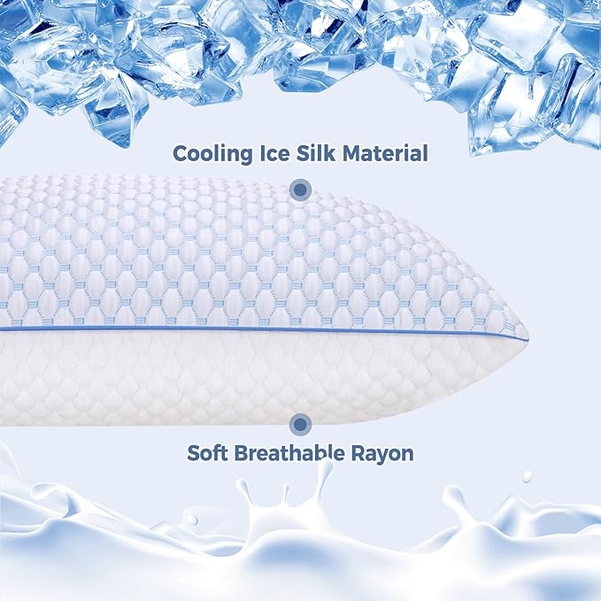 OSBED Cooling Adjustable Shredded Memory Foam Body Pillow - Image 2