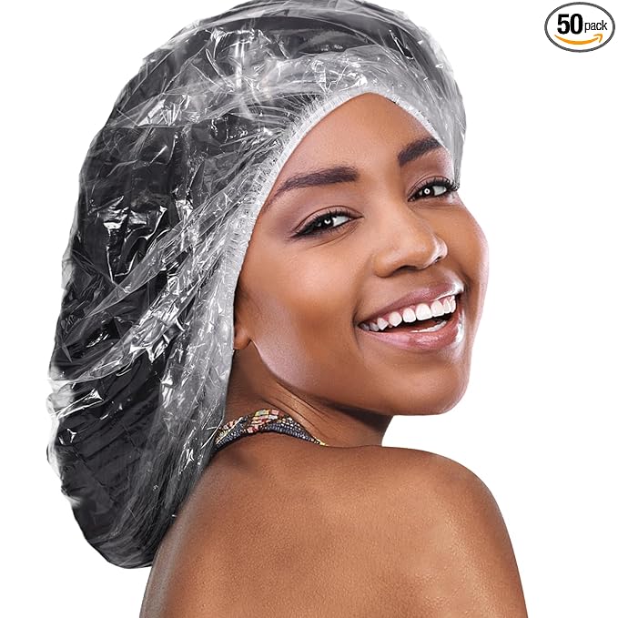 50 PCS Disposable Shower Caps by Dyrfolm