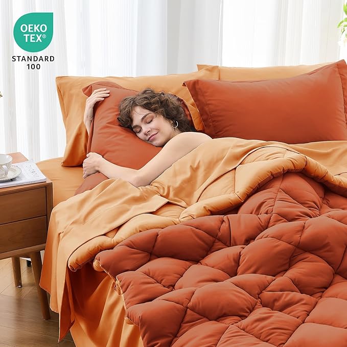 MUXHOMO 5 Pieces Twin XL Comforter Set, Reversible Bed in a Bag Twin XL Size - Image 4