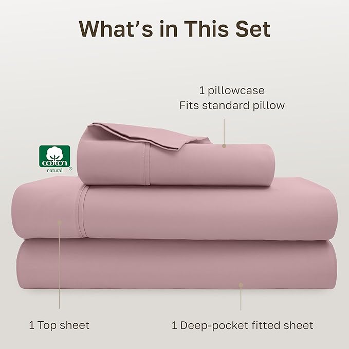 California Design Den Soft 100% Cotton Sheets Twin Size Set, 400 Thread Count - Image 4