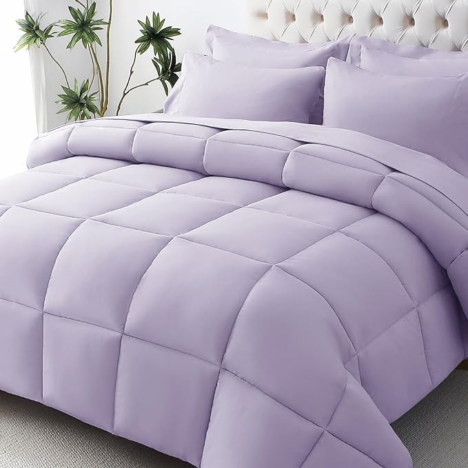 JOLLYVOGUE King Comforter Set, Ultra-Soft Bed in a Bag King Size 7 Pieces by JOLLYVOGUE