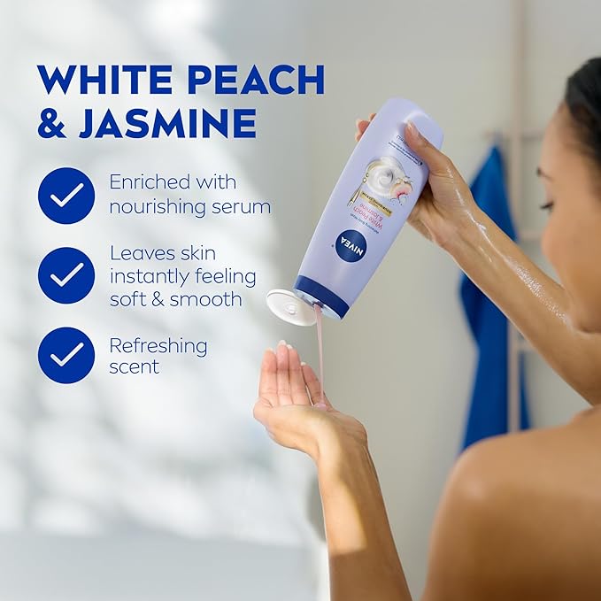 NIVEA Refreshing White Peach and Jasmine Body Wash - Image 3