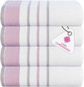 CASA COPENHAGEN White Bay 4Pcs 100% Egyptian Cotton Designer Hand Towels Gift by CASACOPENHAGEN