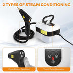 BEAMNOVA Steam Cleaner for Car Detailing 1.2L (41oz) Water Container Handheld Steamer for Cleaning Portable Steam Gun High Pressure Multipurpose Steam Machine, White