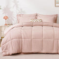 Love's cabin Twin Comforter Set Blush Pink, 5 Pieces Twin Bed in a Bag by Lovescabin