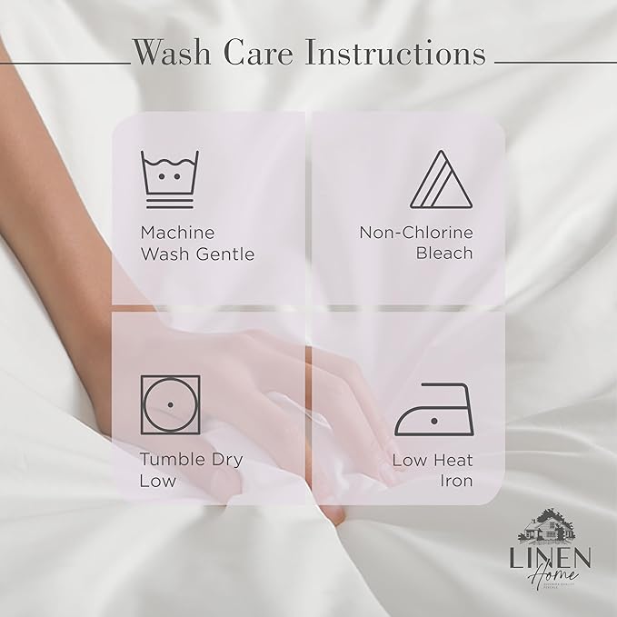 Linen Home 100% Cotton Percale Sheets California King Size, Iris Lilac - Image 5