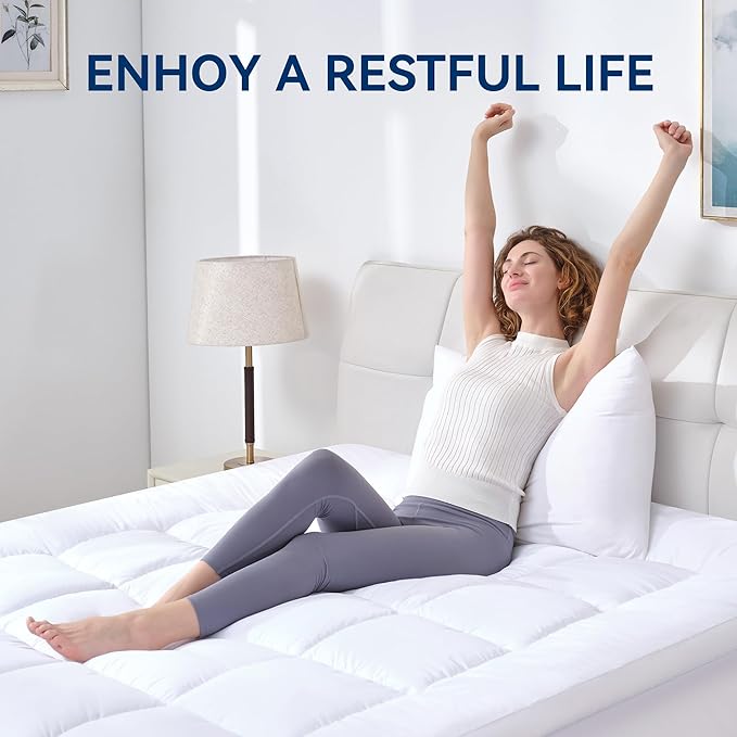 BDEUS Dual Layer 5 Inch Memory Foam Mattress Topper Full Size, 2 Inch Gel - Image 8