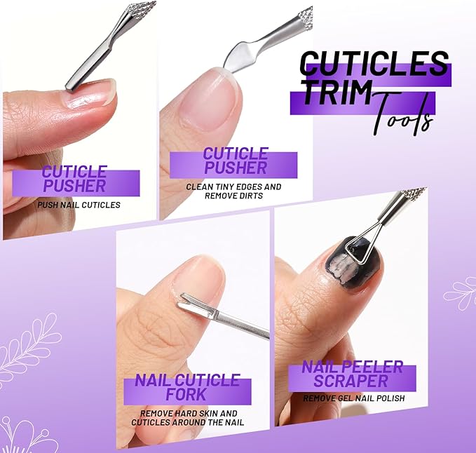 FANDAMEI Nail Care Kit, Nail Buffers and Files, Nail Cuticle Tools Kit - Image 3