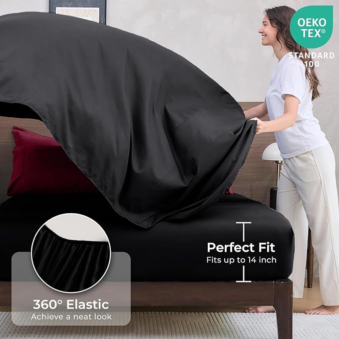 HEVUMYI Red & Black King Comforter Set - Image 5