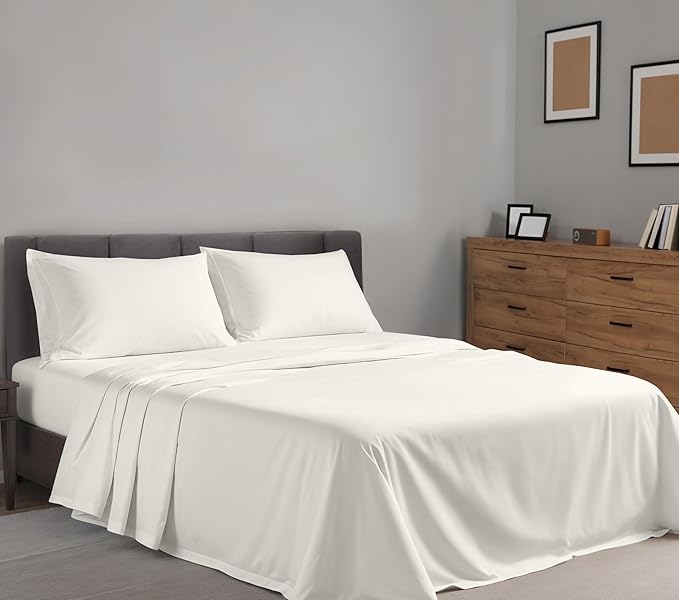 RUVANTI 100% Cotton Sheets – Full Size Percale Bedding, Cooling & Breathable - Image 2