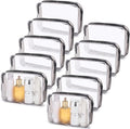 Tbestmax 10 Pack Clear Cosmetic Bags Makeup Bags Portable Waterproof TSA by Tbestmax