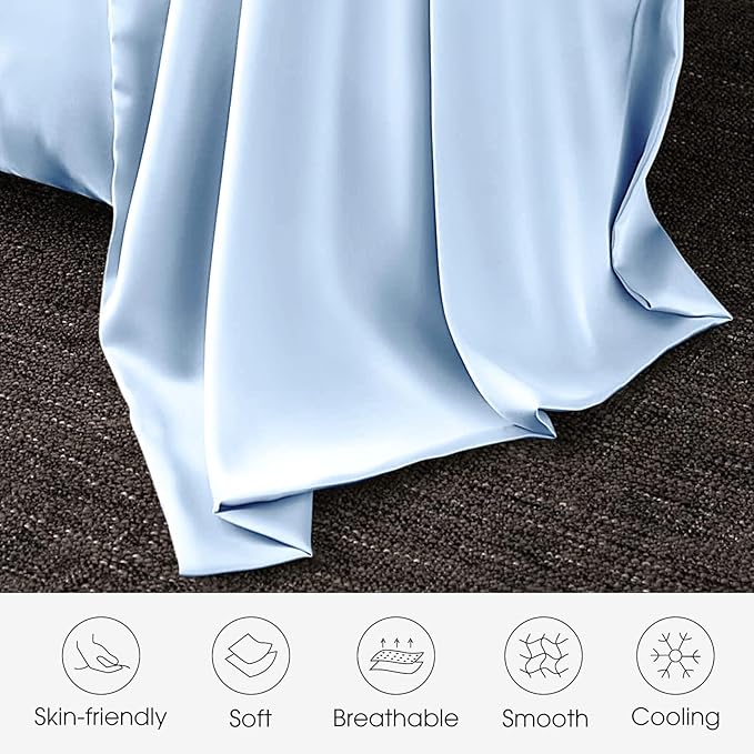 100% Silk Pillow Cases 2 Pack Standard Size Mulberry Silk Pillowcase - Image 4