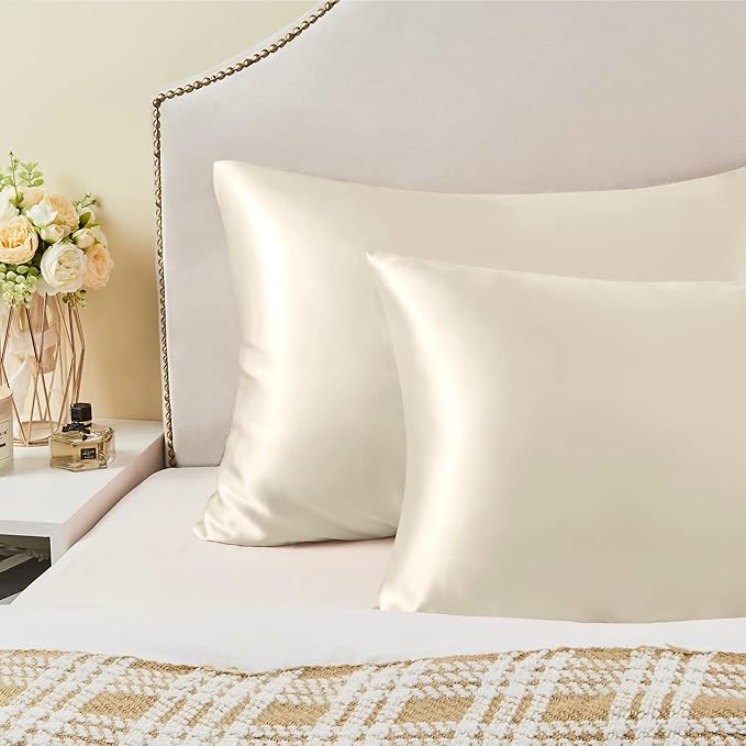 BEDELITE Satin Pillowcase with Zipper 2 Pack, Super Soft and Cooling Similar to - Image 6