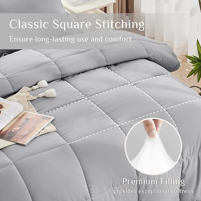 JOLLYVOGUE Twin XL Comforter Set, Ultra-Soft Bed in a Bag Twin XL Size 5 Pieces - Image 3