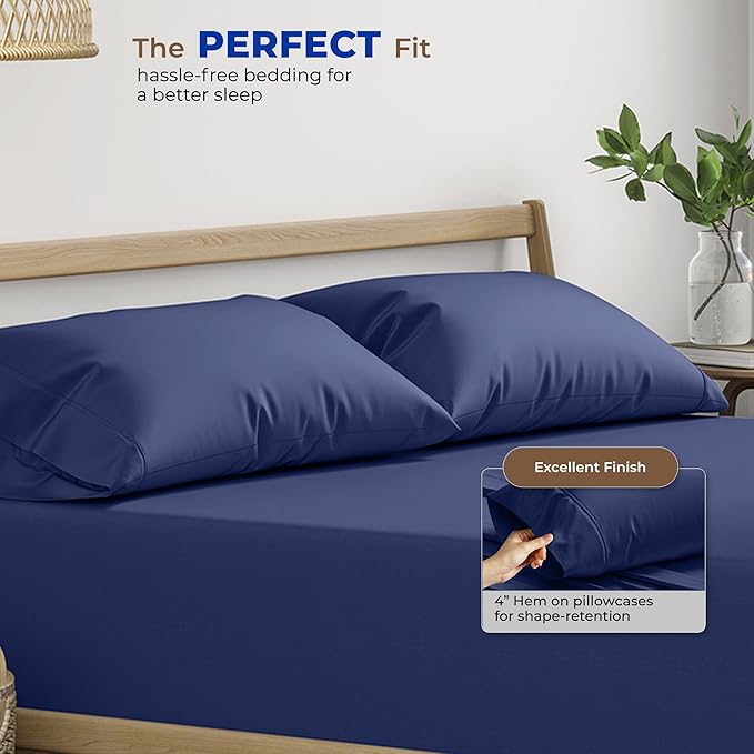 Thread Spread 100% Egyptian Cotton Pillow Cases Queen Size Set of 2 - Image 4