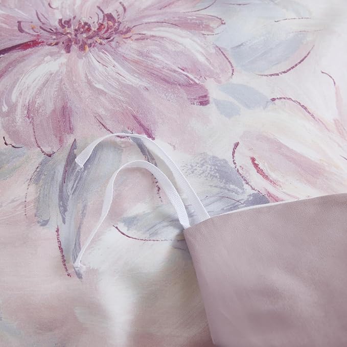 OAITE Duvet Cover Set King Size Floral Pattern 600 Thread Count Ultra Soft 100% - Image 7