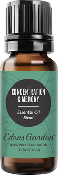 Edens Garden Concentration & Memory Essential Oil Blend- 100% Pure Premium Grade by EdensGarden
