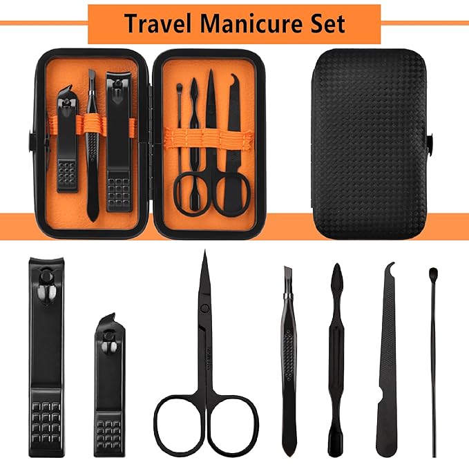 Manicure Set Men Nail Clipper Set Personal Care Nail Grooming Kits Travel Nail - Image 6