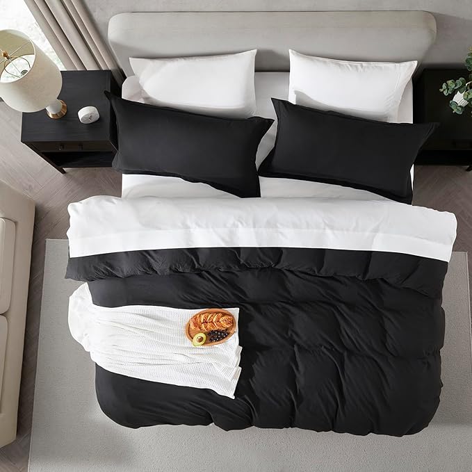 Nestl Black California King Duvet Cover Sets - Image 5